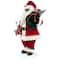 African American Animated and Musical Santa Claus with Candle Christmas Figure - 2'